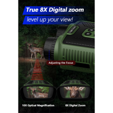 Digitales Infrarot-Nachtsichtfernglas-Teleskop 300M 2,5K UHD 40MP 10X optischer 8X Zoom ArmyGreen