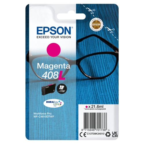 Epson SINGLE MAGENTA 408L DURABRITE INK