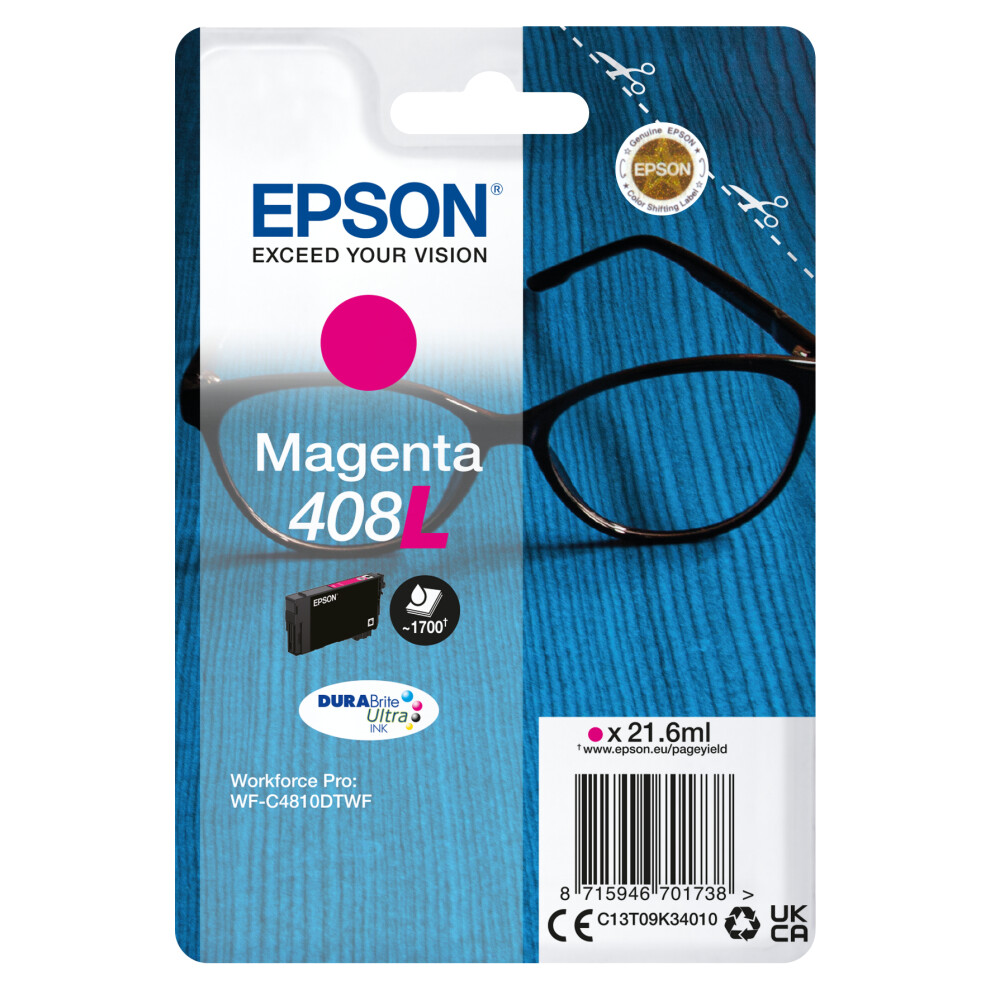 Epson Single Magenta 408L Durabrite Ink