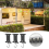 16 PCS RV Awning Light Clips Hooks, Double Sided Campers Holders Hooks Support Hanger Black 6