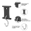 16 PCS RV Awning Light Clips Hooks, Double Sided Campers Holders Hooks Support Hanger Black 3