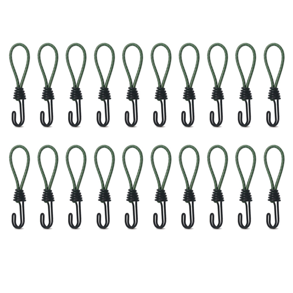 Crochet de corde élastique pour tente, multifonctionnel, pour camping en plein air, fixation étanche à la pluie, boucle rapide, vert