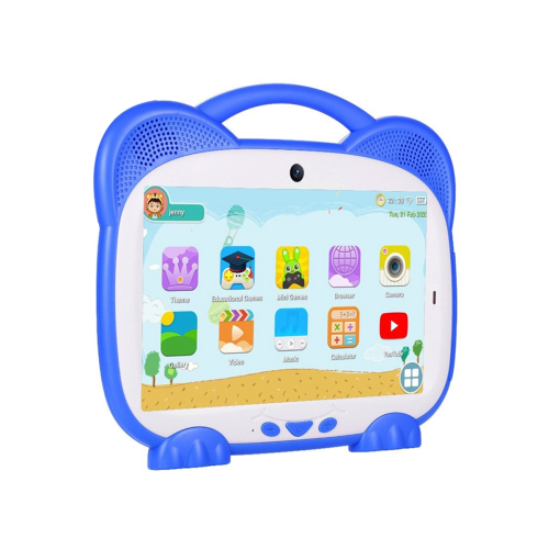 7 Inch Kids Tablet Quad Core 1+8G Dual Card WiFi Android 7.0 Tablets for Study Education Gift Software,Blue