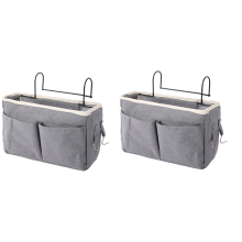 Bolsa de cabeceira para pendurar, armazenamento, revista, brinquedo, porta-brinquedos, caixa de lenços de bebê, casa, cinza