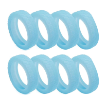 stuks koffers wielhoezen, siliconen bagageruimtehoes voor de meeste 8 spinnerwielen fluorescerend blauw