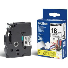 Label Tape - BROTHER - TZ-241 - Zwart op Wit - 18mm - 8m - Compatibel met Etiketteermachines