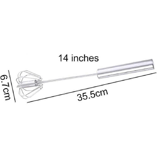 14-Inch Manual Push Whisk, Multi-Use Blending & Frothing Tool 1