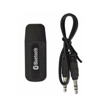 (Svart)USB Bluetooth-kompatibel ljudmusikmottagare Trådlös 3,5 mm stereoljudmusikmottagare Bil