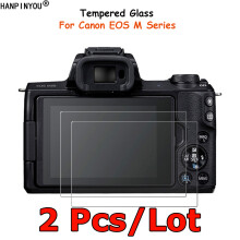 (M6-2 stycken)2 st/lot för Canon EOS härdat glaskamera skärmskydd filmskydd