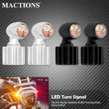 Motocyklowy kierunkowskaz LED Mini światło hamowania przód tył lampa do jazdy czarny/chrom uniwersalny