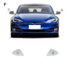 (lustro Model S 16-20) Wstępnie wycięta folia ochronna PPF na reflektory samochodowe TPU do lusterka