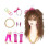 (Punk Coffee Wig) Μοντέρνα και κομψή πανκ περούκα με κοντά μαλλ 1