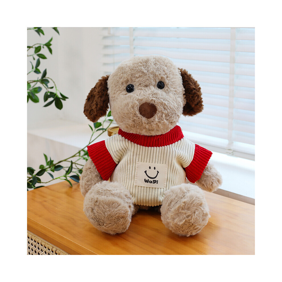 (Rouge, 65 cm) Stray Dress Up Dog Peluche Jouet Chiot Pour Enfants Cadeaux Jouet Apaisant