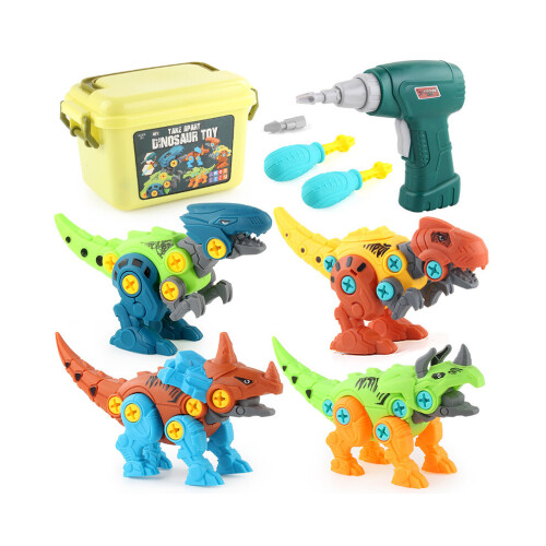 Building Blocks Dinosaur set ηλεκτρικό τρυπάνι κουτί αποθήκευσης παιχνιδ 2