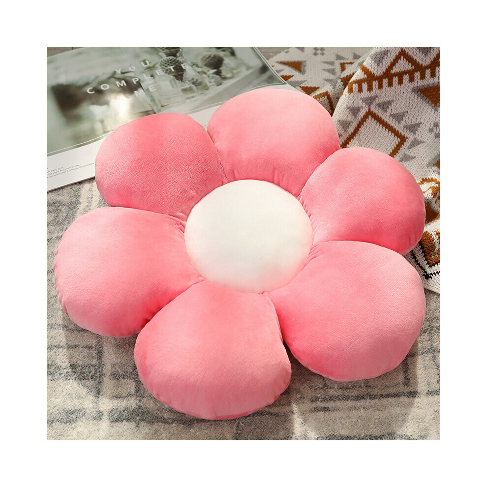 (Blanc, 50 cm) coussin de fleurs mélangées colorées coussin en peluche tapis de bureau pour fille cadeau