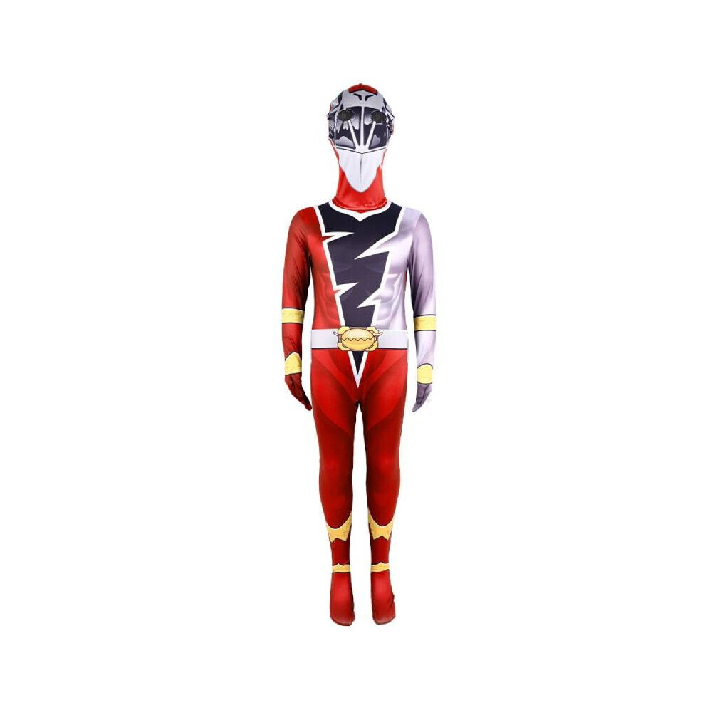 (Rouge, 180) Morphin Power Mighty Rangers Costume Cosplay Robe Combinaison Fête