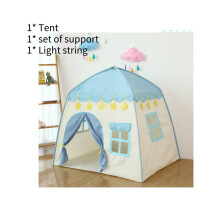 (Azul) Tienda de campaña para niños para exteriores, castillo de princesa, material duradero e interesante