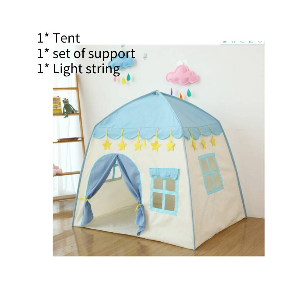 (Bleu) jouer à la maison de tente pour enfants en plein air château de princesse matériau Durable intéressant