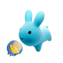 (Blu) Giocattoli gonfiabili saltanti di coniglio di grandi dimensioni in materiale PVC per bambini.