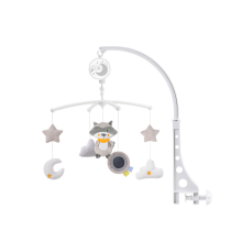 (Ρακούν) Baby Animal Cartoon Toy Crib Bell Ring The Bell Musical Toy Comfort Rotation