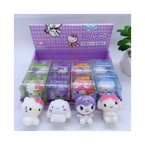 Sanrio 12ps Cartoon Stress Relief Squeeze Διακόσμηση παιχνιδιών Ενήλικ 2
