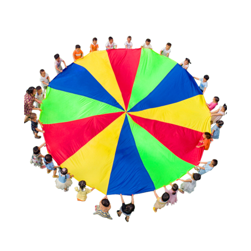 (Τέσσερα χρώματα, 3,6 μέτρα) Παίξτε Kids Parachute Oxford Fabric Παιδ