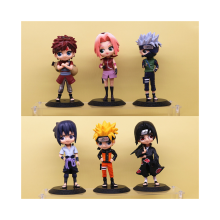 Anime Naruto 6 pezzi cartone animato postura in piedi modello giocattolo decorazione da tavolo casa