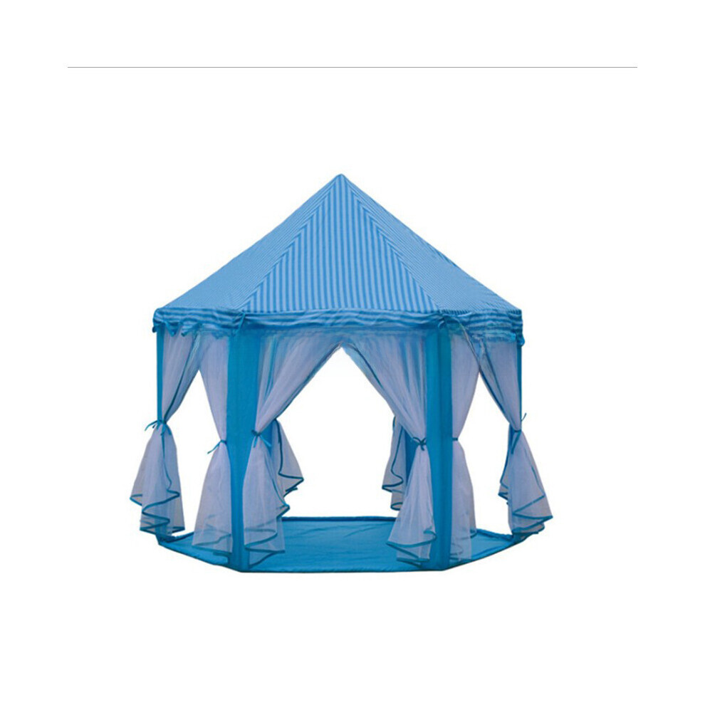 (Bleu) Princesse enfants jouent tente château palais intérieur maison de jeu extérieur jouet cadeau