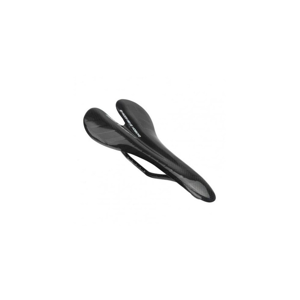 Selle de VTT de route en fibre de carbone (noire) avec coussinets en carbone 3K et coussins ultra-légers.