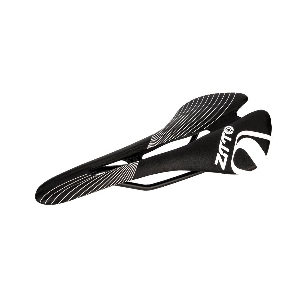 Selle de vélo de course ultralégère et creuse (noir et blanc) pour VTT et route