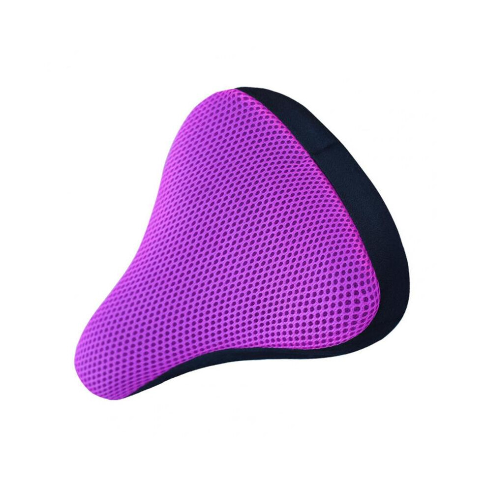 Housse de selle de vélo (violette) en filet, respirante, design nid d'abeille, souple, coussin de siège