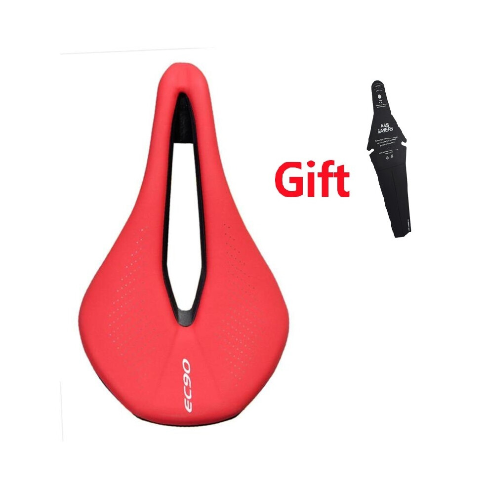 (240 x 143 mm rouge) Selle de vélo creuse EC90 EVA Selle de vélo de route confortable Conception ergonomique