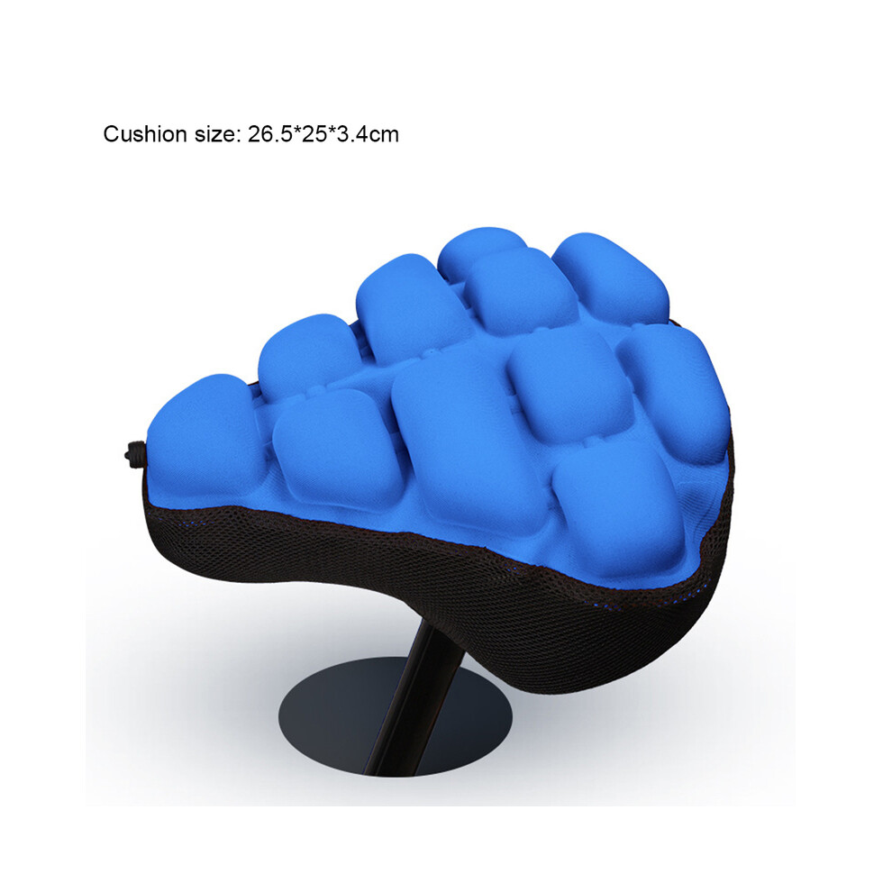 Housse de selle de vélo (bleue), coussin gonflable en TPU, coussin de siège universel pour vélo de montagne