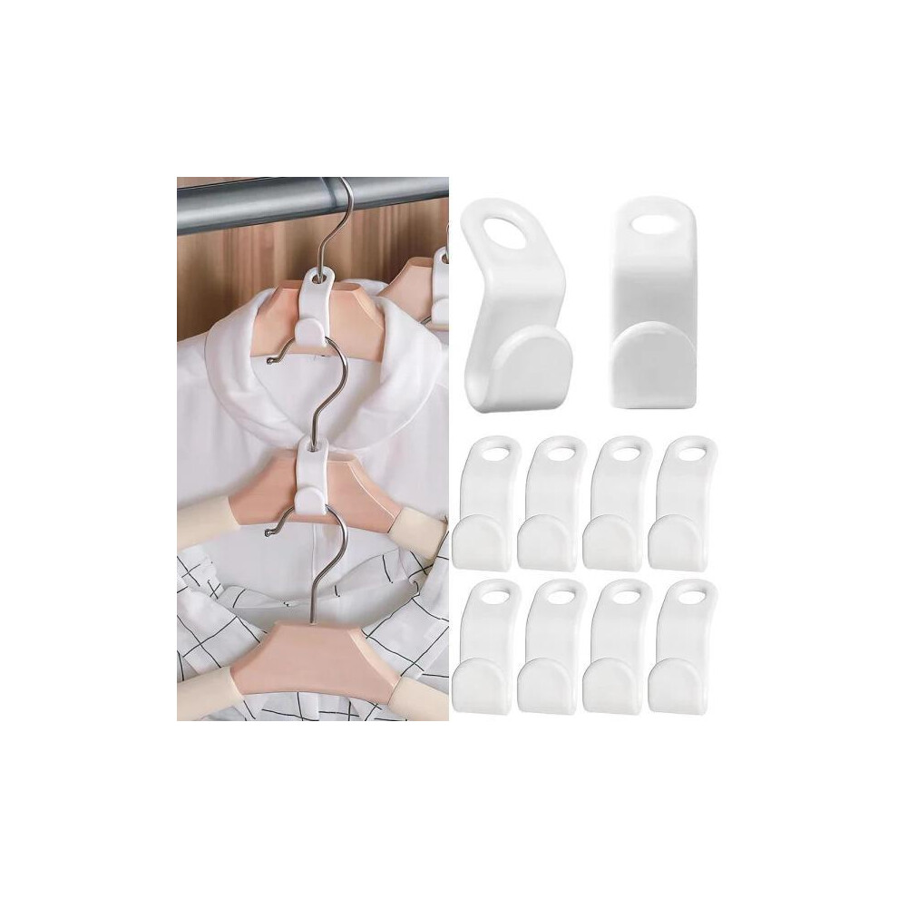 10-Pack - Clothes Hanger Hook for Hanger - Save space in wardrobe