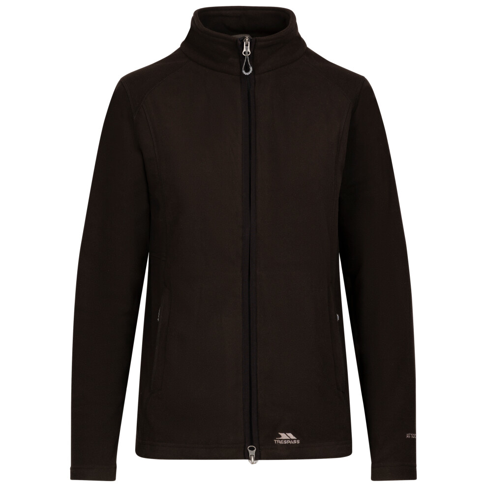 (L, Black) Trespass Womens Fleece Jacket Airtrap Zip - Renato
