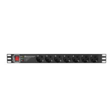 Unità di Distribuzione di Energia Lanberg PDU-PRO-07F-0200-BK 6 Uscita/e - Commutabile - 1U - Monofase