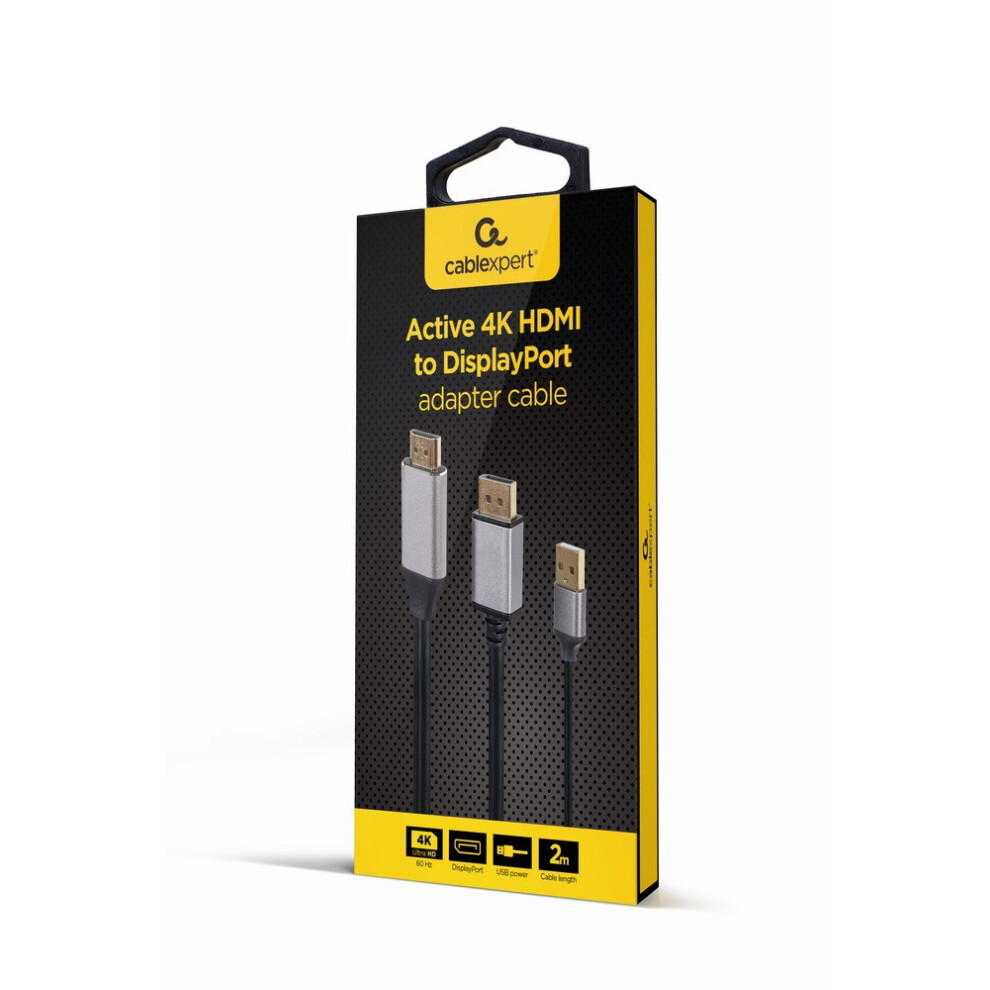 Gembird Hdmi-Video-Kabel - A-Hdmim-Dpm-01 - 2M - Hdmi Typ A - Displayport - Schwarz 8716309124553