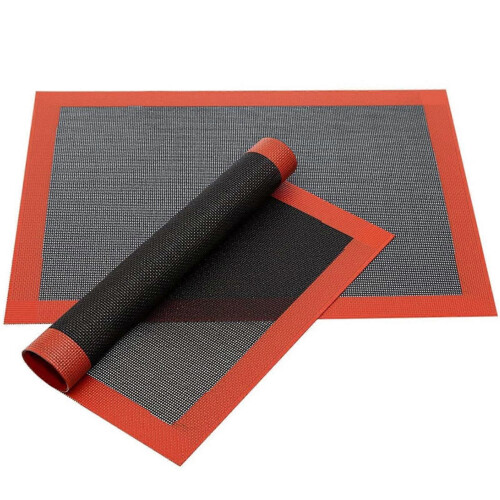 2-Pack Perforated Silicone Baking Mats - Reusable 30x40cm Oven Liners