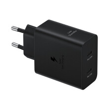 Samsung 50W Reiseladegerät Duo 3A, 2 x USB-C mit USB-C-Kabel - Schwarz