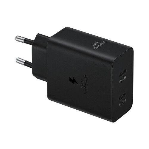 Samsung Samsung 50W Reiseladegerät Duo 3A, 2 x USB-C mit USB-C-Kabel - Schwarz