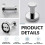 Chrome SUS304 Wall-Mounted Coat Hook 4-Prong Design 5