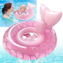 Baby Swimming Ring Seat Inflatable Mermaid Kids Swim Pool Infant Float