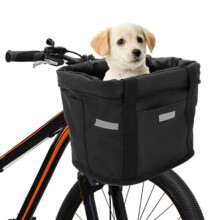 Detachable Bike Bicycle Front Basket Pet Puppy Carry Basket
