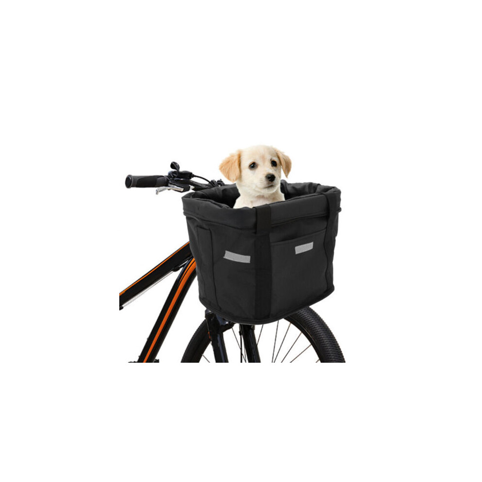 Detachable Bike Bicycle Front Basket Pet Puppy Carry Basket
