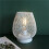 White Cordless Table Lamp Metal Cage Lantern LED Night Light 1