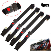 4Pack Universal Truck Car Lap Seat Belts 2 Point Adjustable Single Seat Lap