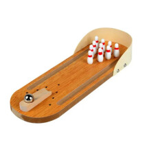 Indoor Wooden Mini Bowling Game Set Kids Toy