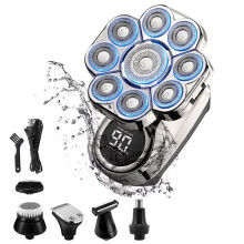 9D Electric Head Shaver 6-In-1 Mens Elctric Razor Mens Grooming Kit