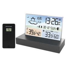 Digital Alarm Clock Electronic Desktop Temperature Weather Display
