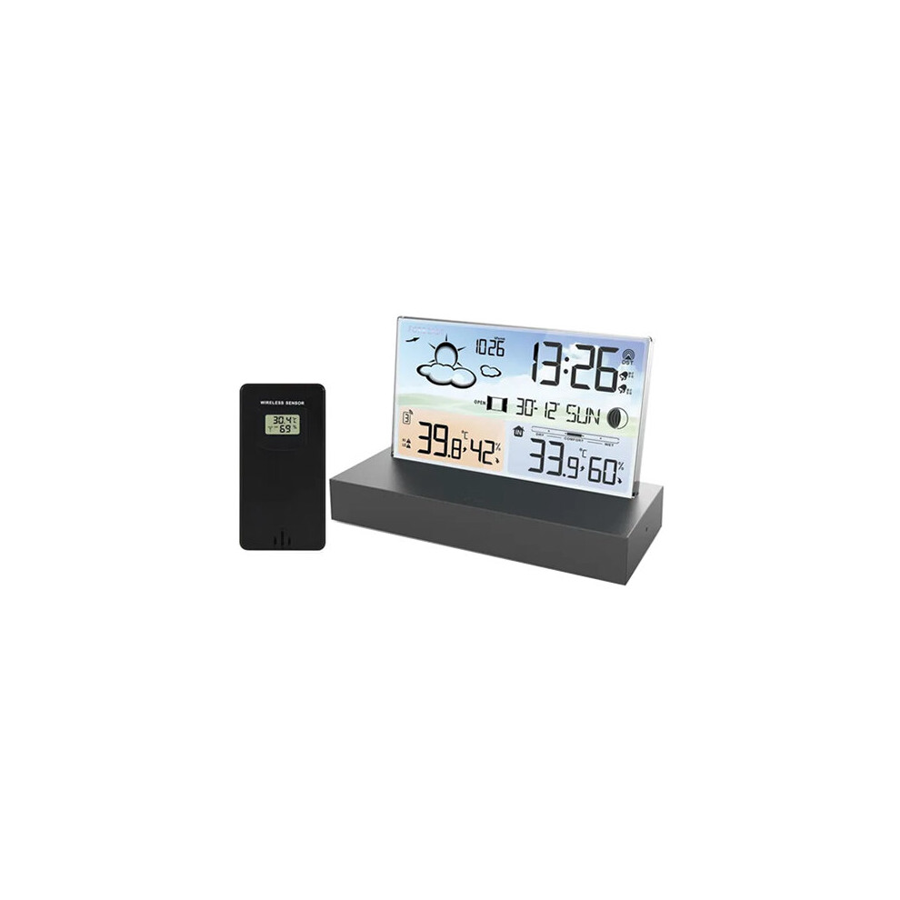 Digital Alarm Clock Electronic Desktop Temperature Weather Display